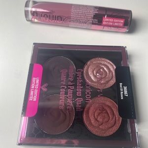 Wet n Wild Rebel Rose Collection Eyeshadow Quad and Liquid Catsuit Lipstick